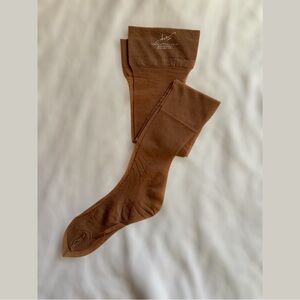 3 Pair of 80s Vintage Old Stock Hanes Cantrece Sandalfoot Hosiery 220 in Beige